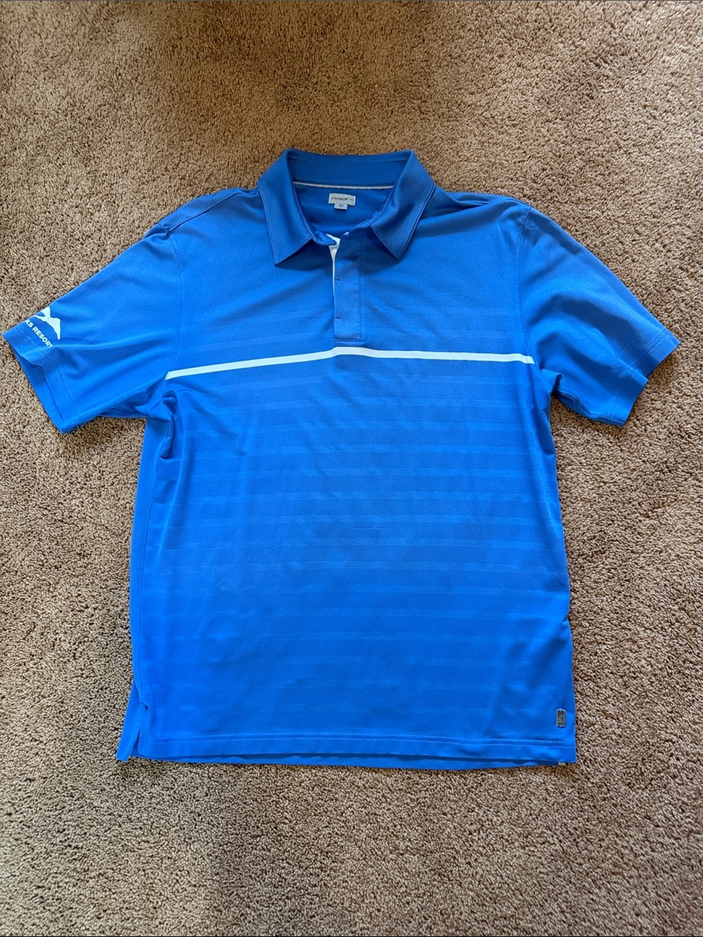 Ashworth Men’s Blue Short-Sleeve Polo Shirt